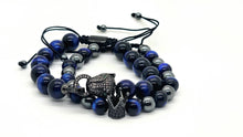 Load image into Gallery viewer, Bundle Black Crown Leopard Bracelet Set
